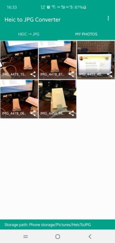 Heic to JPG/PNG/WEBP Converter для Android — скриншот 5