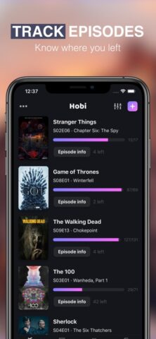 Hobi: TV Shows Tracker & Trakt для iOS — скриншот 3