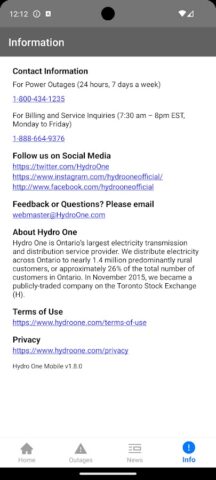 Hydro One Mobile App для Android — скриншот 4