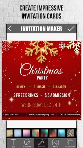 Invitation Maker 2.0 для Android — скриншот 1