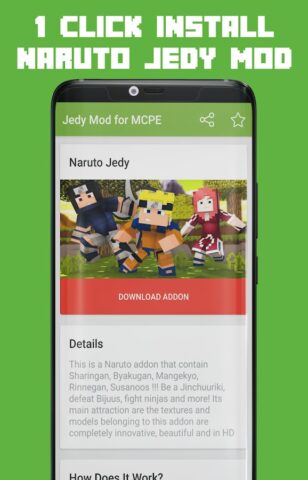 Jedy Mod for MCPE для Android — скриншот 1
