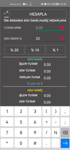 KDV Hesapla — kdv dahil hariç для Android — скриншот 1