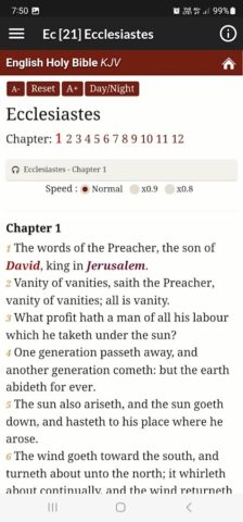 King James Audio — KJV Bible для Android — скриншот 3
