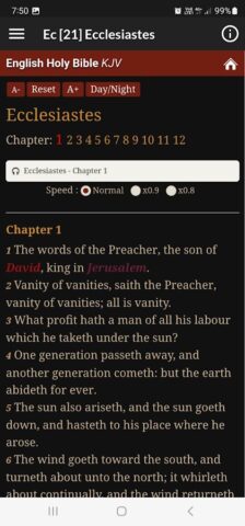 King James Audio — KJV Bible для Android — скриншот 4