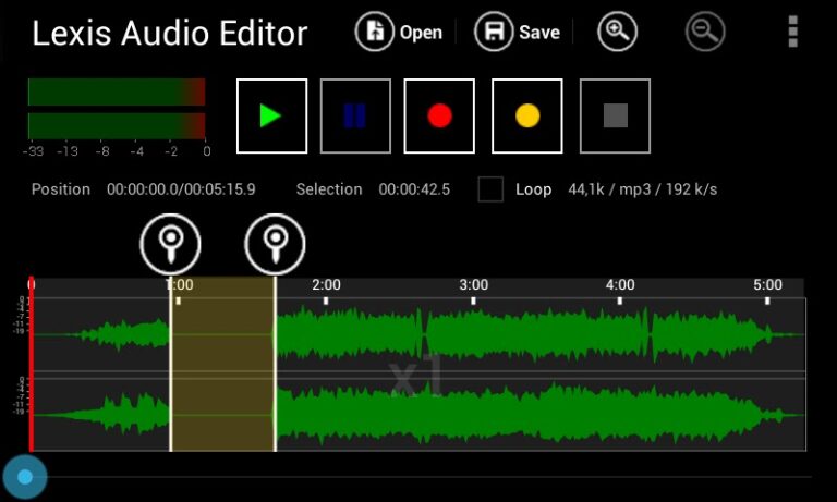 Lexis Audio Editor — скриншот 1