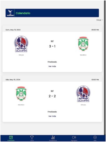 Liga Nacional de Honduras для Android — скриншот 3