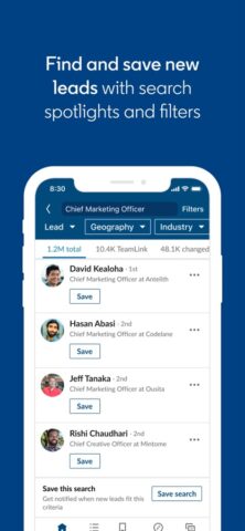 LinkedIn Sales Navigator для iOS — скриншот 2