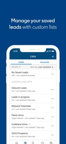 LinkedIn Sales Navigator для iOS — скриншот 3