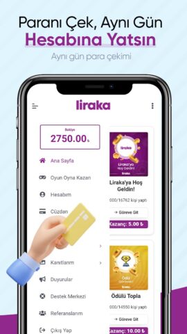 Liraka — Para Kazan для Android — скриншот 2