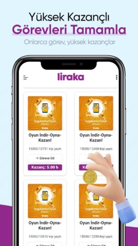 Liraka — Para Kazan для Android — скриншот 5