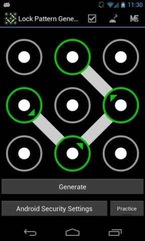 Lock Pattern Generator для Android — скриншот 1