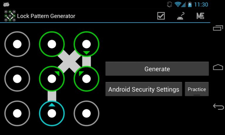 Lock Pattern Generator для Android — скриншот 2