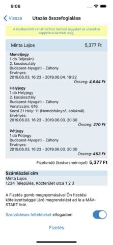 MÁV для iOS — скриншот 2