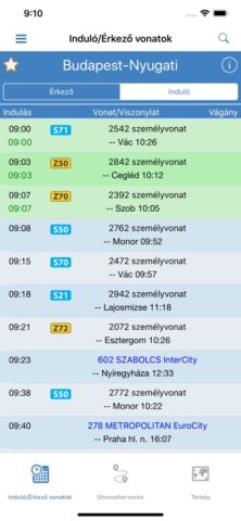 MÁV для iOS — скриншот 5