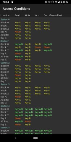 MIFARE Classic Tool для Android — скриншот 4