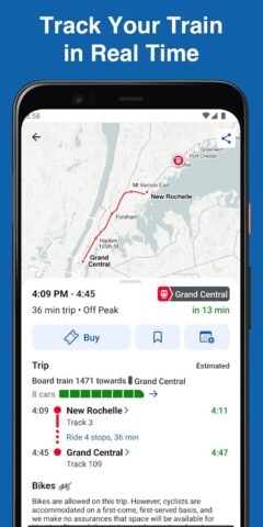 MTA TrainTime для Android — скриншот 3