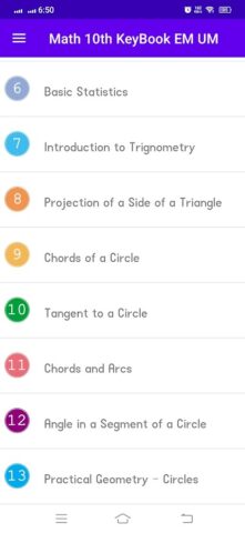Math 10th Key Book EM and UM для Android — скриншот 3