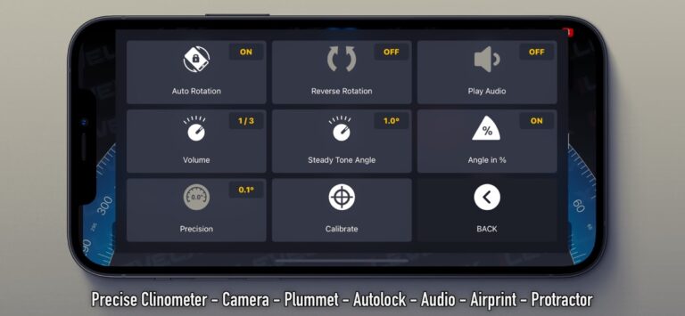 Измерение: уровень, угломер для iOS — скриншот 5