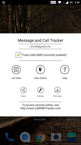 Message and Call Tracker для Android — скриншот 1