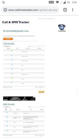 Message and Call Tracker для Android — скриншот 3