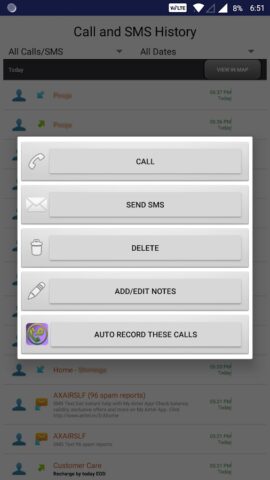 Message and Call Tracker для Android — скриншот 5