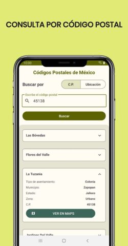 Mi Código Postal México для Android — скриншот 4