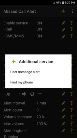 Missed Call Alert для Android — скриншот 4