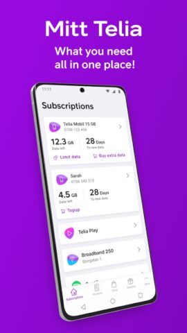 Mitt Telia для Android — скриншот 1