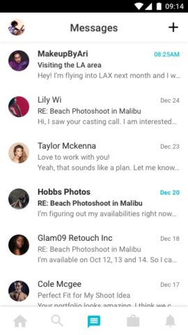 Model Mayhem для Android — скриншот 3