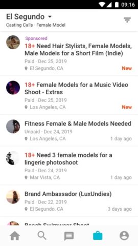 Model Mayhem для Android — скриншот 5