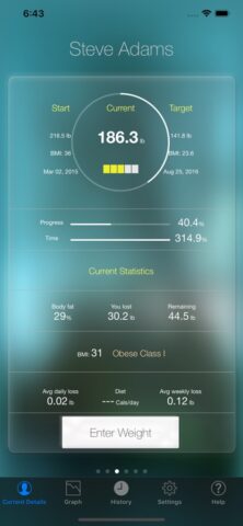 Monitor Your Weight для iOS — скриншот 1