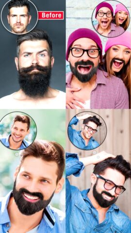 Mooch — Beard & Mustache Photo Editor for Men Face для iOS — скриншот 1