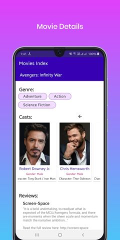 Movies Index для Android — скриншот 3