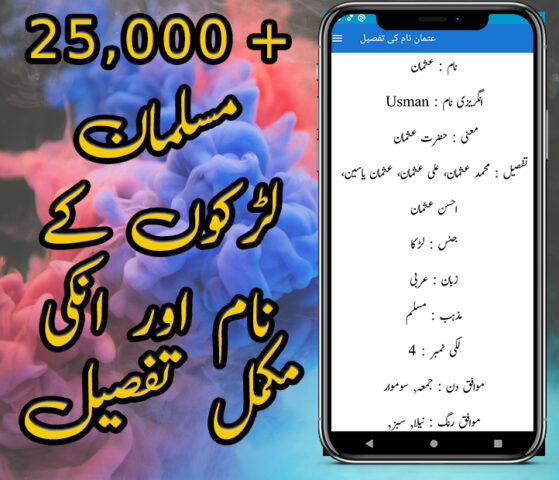 Muslim Boys Names In Urdu для Android — скриншот 1