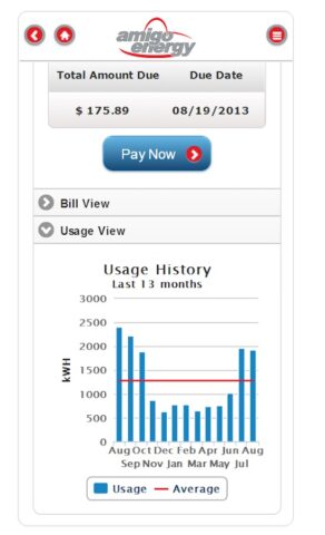 My Amigo Energy для Android — скриншот 3