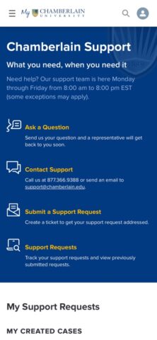 My Chamberlain: Student Portal для iOS — скриншот 3