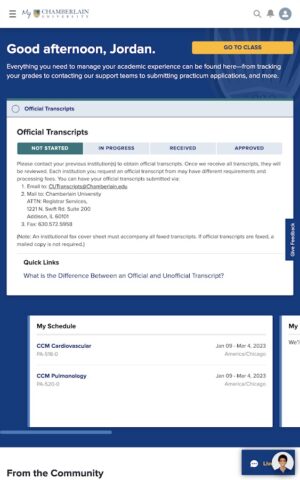 My Chamberlain: Student Portal для Android — скриншот 4