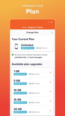 My Consumer Cellular для Android — скриншот 4