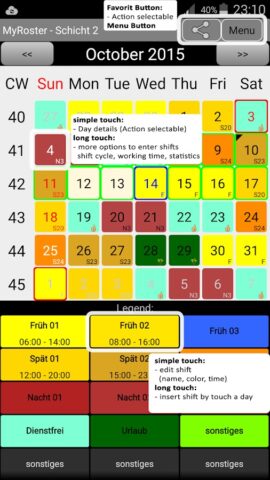 My Roster My Shift Plan для Android — скриншот 1