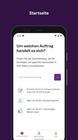 MyHammer для Android — скриншот 1