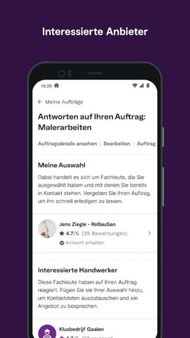 MyHammer для Android — скриншот 4