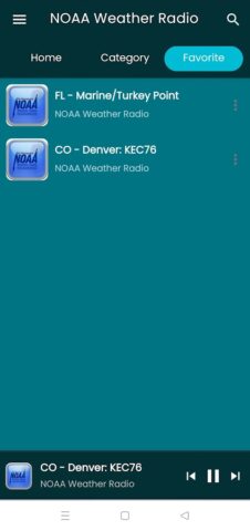 NOAA Weather radio для Android — скриншот 1