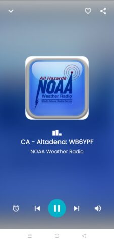 NOAA Weather radio для Android — скриншот 3