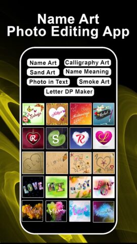 Name Art Photo Editing App для Android — скриншот 1