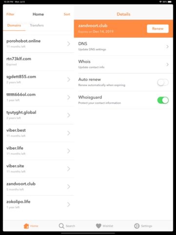 Namecheap для iOS — скриншот 2