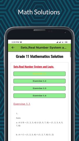 Neb Basic Math Class 11 Guide для Android — скриншот 1