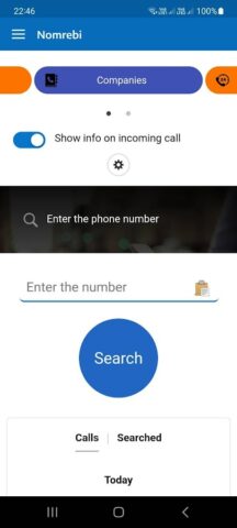 Nomrebi: Caller ID для Android — скриншот 1