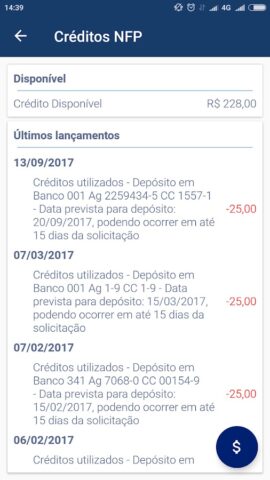 Nota Fiscal Paulista для Android — скриншот 3