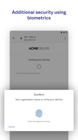 Okta Verify для Android — скриншот 5