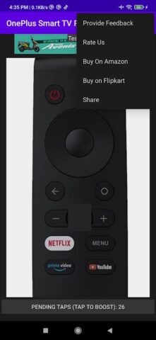 One Plus Smart TV Remote для Android — скриншот 2